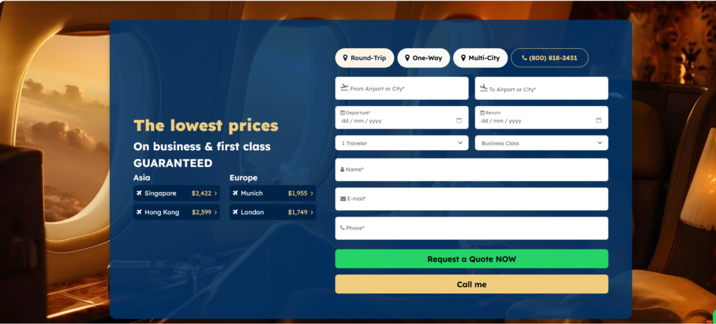 cheap business class tickets